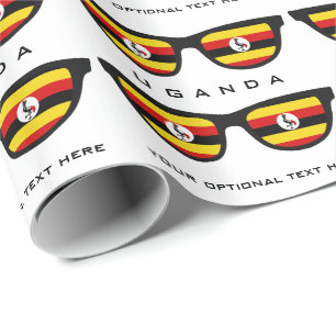Uganda Shades custom text & colour gift wrap