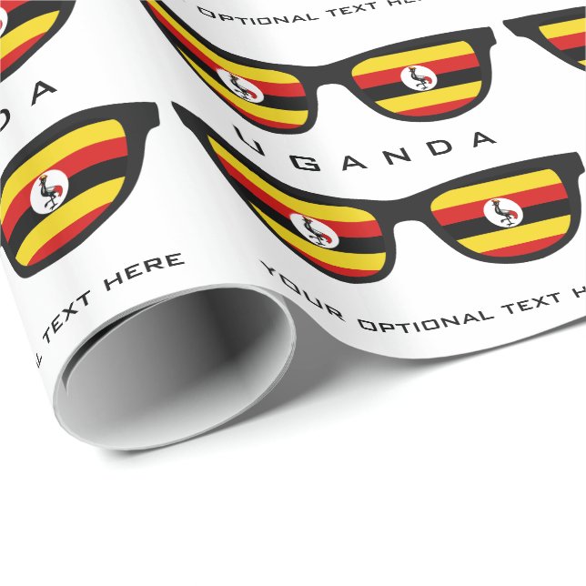 Uganda Shades custom text & colour gift wrap (Roll Corner)