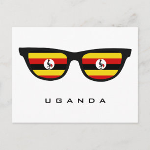 Uganda Shades custom text & colour postcard