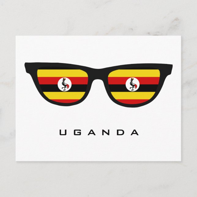 Uganda Shades custom text & colour postcard (Front)