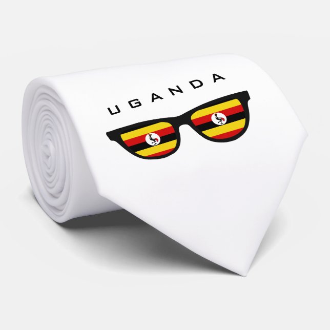 Uganda Shades custom text & colour tie (Rolled)