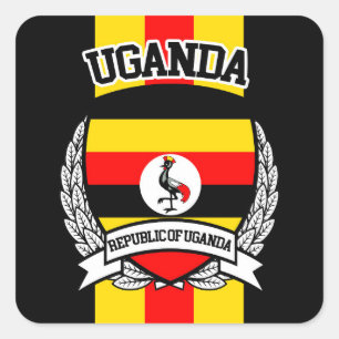 Uganda Square Sticker