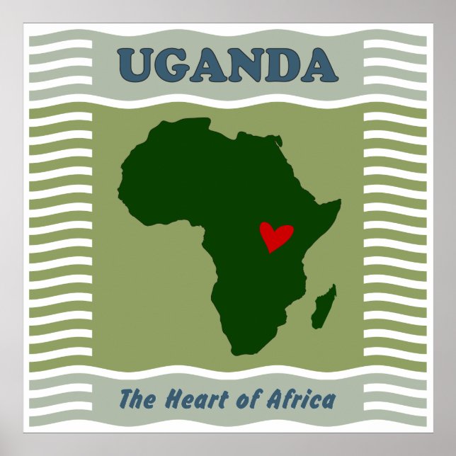 Uganda the Heart of Africa, an Expression of Love Poster