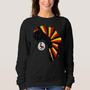 Uganda Ugandan Flag Africa Map Ethnic Heritage Bla Sweatshirt
