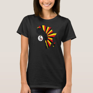 Uganda Ugandan Flag Africa Map Ethnic Heritage Bla T-Shirt
