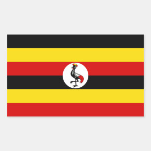 Uganda/Ugandan Flag Rectangular Sticker