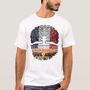 Uganda Ugandan French France Tree Roots Flag T-Shirt