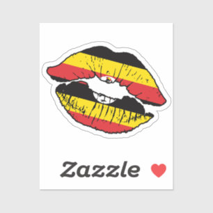 Uganda Ugandan Lipstick Love Flag