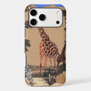 Uganda Wildlife Map Art Print