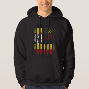 Ugandan American Flag Ugandan Roots Uganda America Hoodie