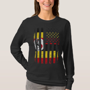 Ugandan American Flag Ugandan Roots Uganda America T-Shirt