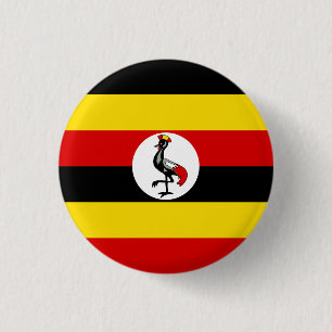 Ugandan Flag, Flag of Uganda 3 Cm Round Badge