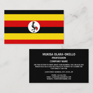 Ugandan Flag, Flag of Uganda Business Card