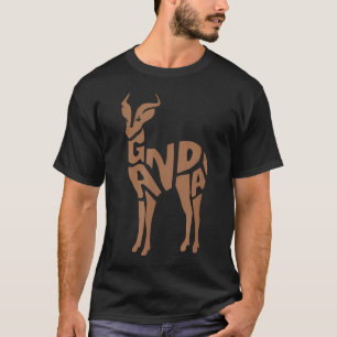 Ugandan Kob Uganda Word Art - Funny African T-Shirt