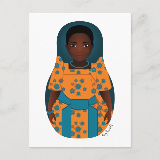 Ugandan Matryoshka Postcard (Front)
