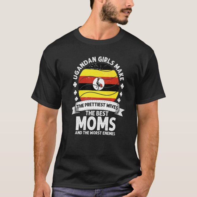 Ugandan Mum Mothers Day Mama Ugandan American T-Shirt (Front)