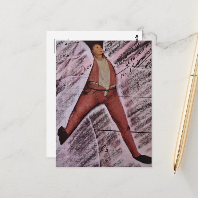 Ugh MAth Mixed Media Collage Postcard (Front/Back In Situ)