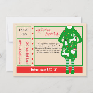 Ugliest Christmas Ever Sweater Party Invitation