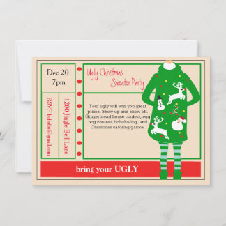 Ugliest Christmas Ever Sweater Party Invitation