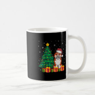 Ugly Akita Santa Hat Christmas Lights Dog Lover Xm Coffee Mug