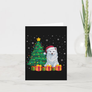 Ugly American Eskimo Santa Hat Christmas Lights Do Card