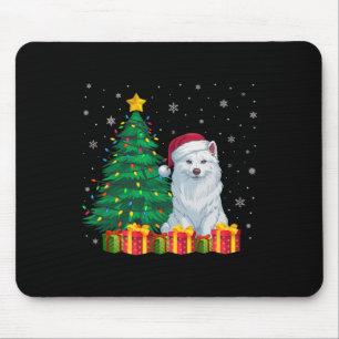 Ugly American Eskimo Santa Hat Christmas Lights Do Mouse Mat