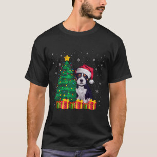 Ugly American Staffordshire Terrier Santa Hat Xmas T-Shirt
