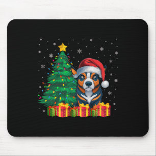 Ugly Australian Cattle Santa Hat Christmas Lights  Mouse Mat