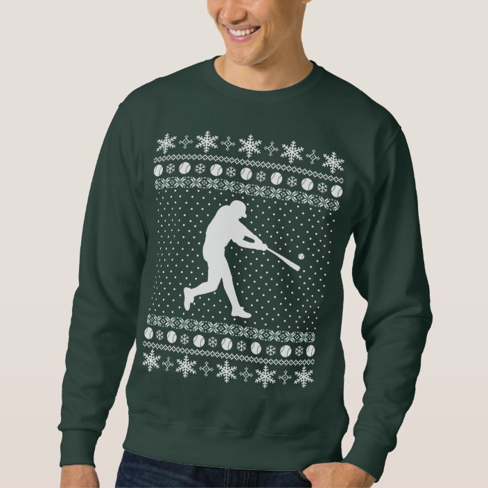Ugly Baseball Christmas Sweater Zazzle.co.uk