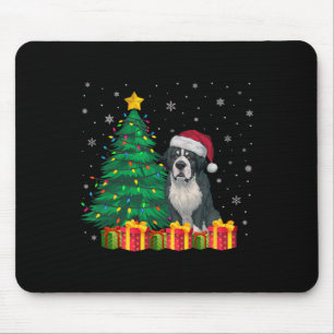 Ugly Bernard Santa Hat Christmas Lights Dog Lover Mouse Mat