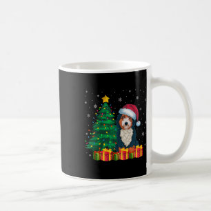 Ugly Bernedoodle Santa Hat Christmas Lights Dog Lo Coffee Mug