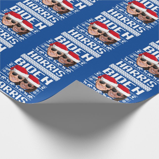 UGLY BIDEN HARRIS CHRISTMAS SWEATER WRAPPING PAPER (Corner)