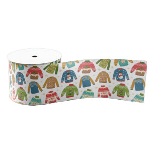 Ugly But Cute Ugly Christmas Sweaters Holiday Grosgrain Ribbon