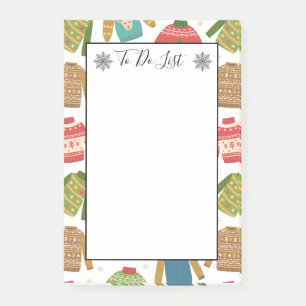 Ugly But Cute Ugly Christmas Sweaters To Do List Post-it Notes