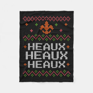 Ugly Cajun Christmas Xmas New Orleans Southern Lou Fleece Blanket
