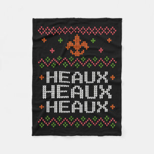 Ugly Cajun Christmas Xmas New Orleans Southern Lou Fleece Blanket