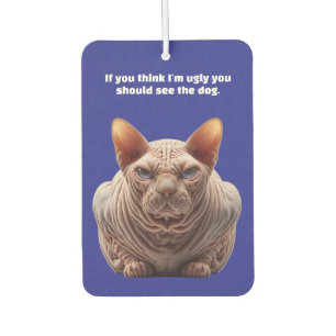 Ugly Cat Car Air Freshener