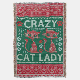 Ugly Cat Lady Sweater Blanket Christmas Gift