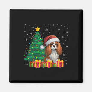 Ugly Cavalier King Charles Spaniel Santa Hat Xmas Magnet