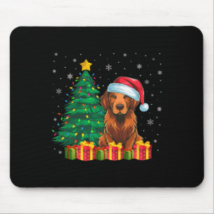 Ugly Chesapeake Bay Retriever Santa Hat Xmas Light Mouse Mat