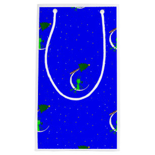 ugly christmas alien xmas tree moon small gift bag