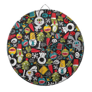 Ugly Christmas and Happy New Year Dartboard