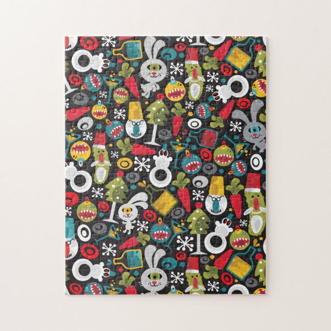 Ugly Christmas and Happy New Year Jigsaw Puzzle (Vertical)