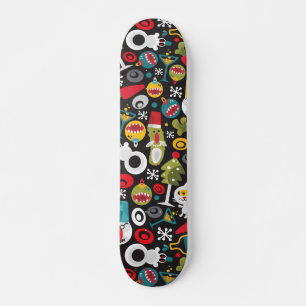 Ugly Christmas and Happy New Year Skateboard