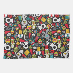 Ugly Christmas and Happy New Year Tea Towel
