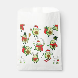 ugly christmas avocado santa festive favour bags