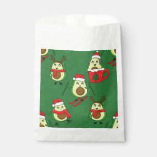 ugly christmas avocado ski snowflakes favour bags