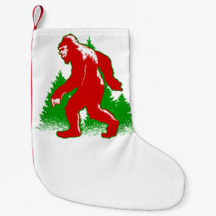 ugly christmas bigfoot yeti small christmas stocking