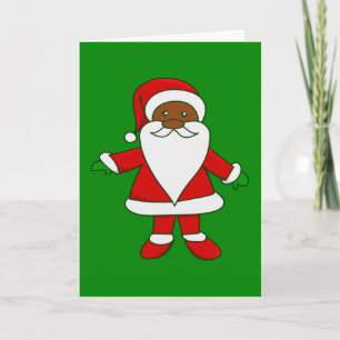 ugly christmas black african american santa claus invitation