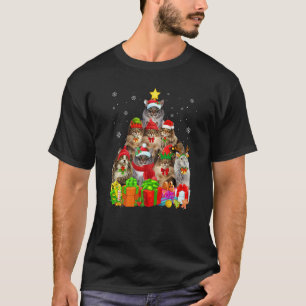 Ugly Christmas Cat Tree  Norwegian Forest Cat Xmas T-Shirt